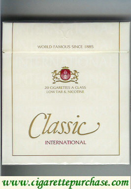 Classic International cigarettes 100s